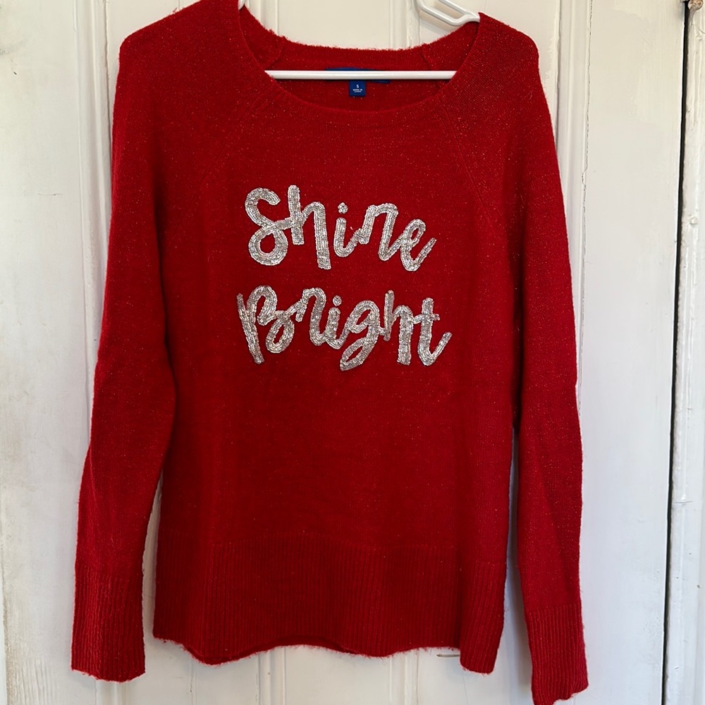 Sparkly holiday Christmas sweater